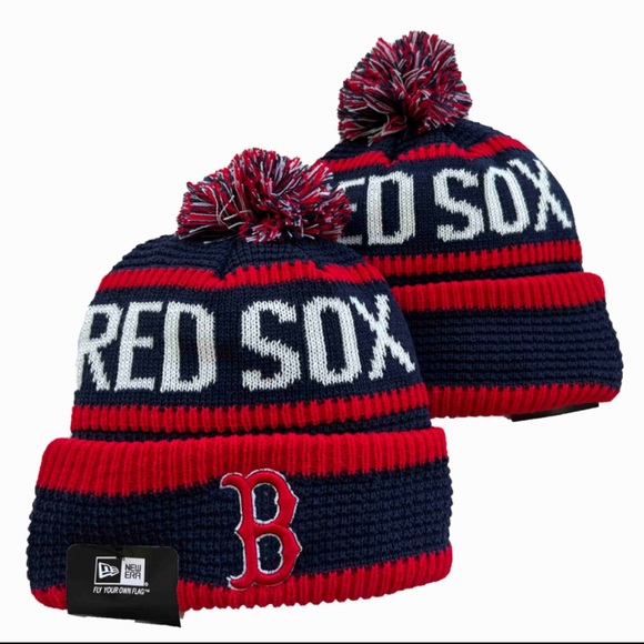 New Era MLB knit Pom beanie Red Sox - Picture 1 of 1